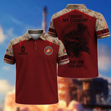 Premium Personalized US Veteran Soldier Art Polo Shirt 030401 I Served My Coun Gifts For US Veterans, Gifts For Independence Day Veteran Day