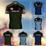 Premium Canadian Veteran Polo Shirt 13032601, Gifts For Canadian Veterans, Gifts For Independence Day, Veterans Day.