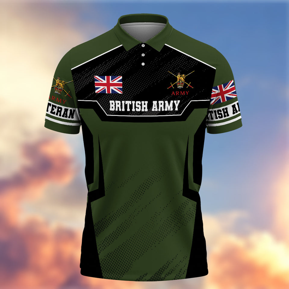Premium British Veteran Polo Shirt 13032601, Gifts For British Veterans, Gifts For Independence Day, Veterans Day