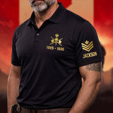 Premium Personalized Canadian Polo Shirt 030401, Gifts For Vetetan Gifts For Canadian Veteran