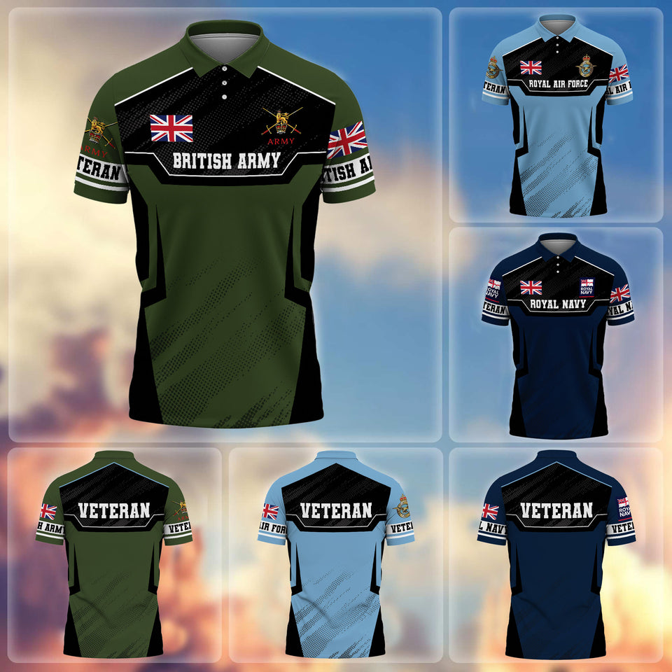 Premium British Veteran Polo Shirt 13032601, Gifts For British Veterans, Gifts For Independence Day, Veterans Day