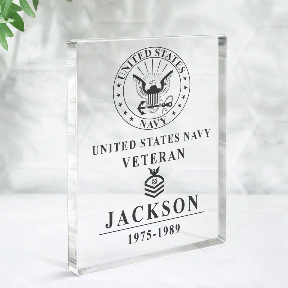 Premium Personalized US Veteran Soldier Art Acrylic Plaque 1104 Gifts For US Veterans, Gifts For Independence Day Veteran Day