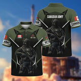 Premium Personalized Canadian Veteran Soldier Art Polo Shirt 31032602, Gifts For Canadian Veterans, Gifts For Independence Day