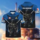 Premium Personalized Canadian Veteran Soldier Art Polo Shirt 31032602, Gifts For Canadian Veterans, Gifts For Independence Day
