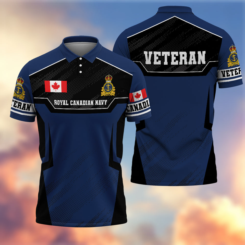 Premium Canadian Veteran Polo Shirt 13032601, Gifts For Canadian Veterans, Gifts For Independence Day, Veterans Day.