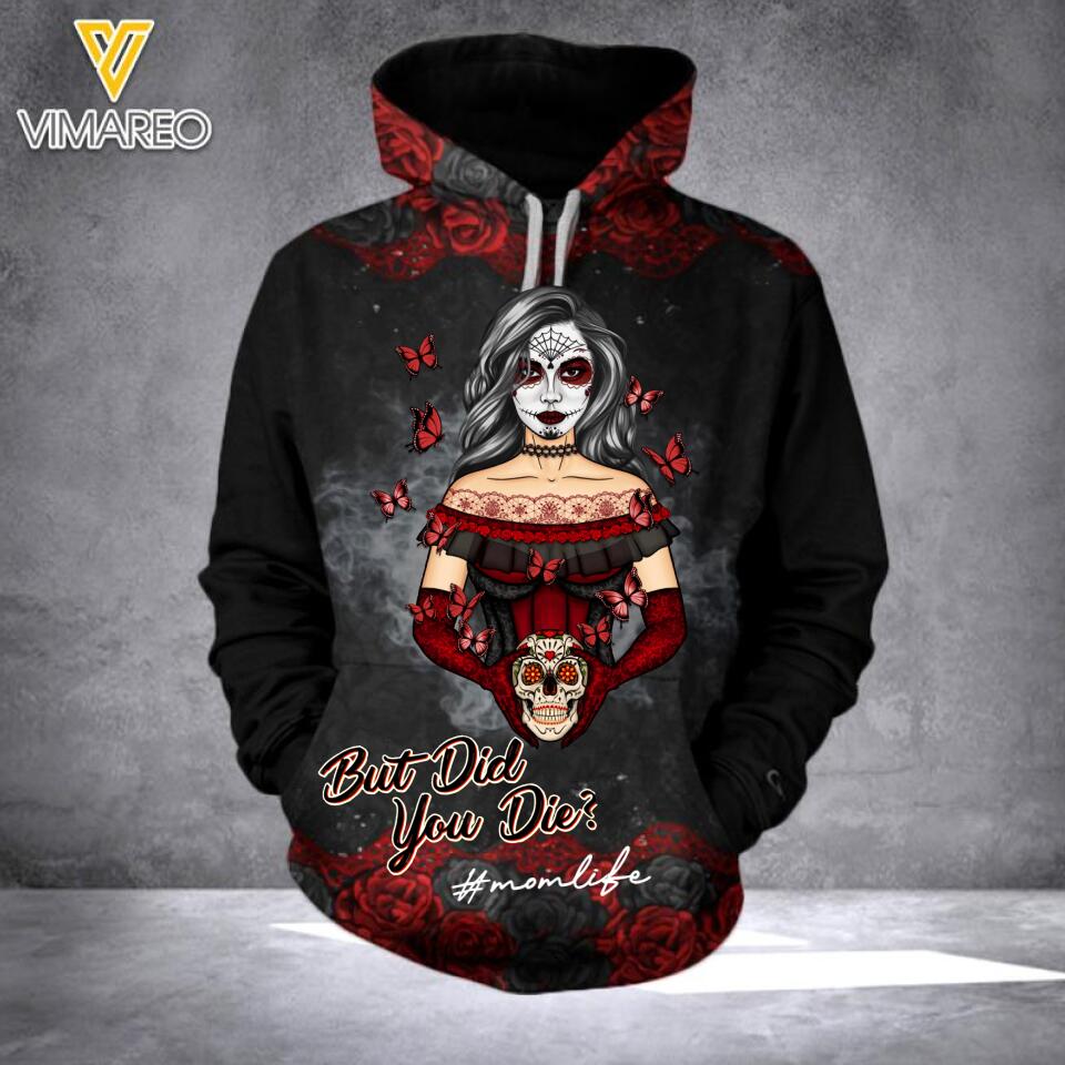 PERSONALIZED SKULL ROSE GIRL HOODIE + LEGGING QTTN2503