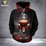 PERSONALIZED SKULL ROSE GIRL HOODIE + LEGGING QTTN2503