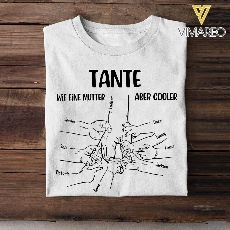 PERSONALIZED TANTE AUNTIE KIDS NUMBERS T-SHIRT