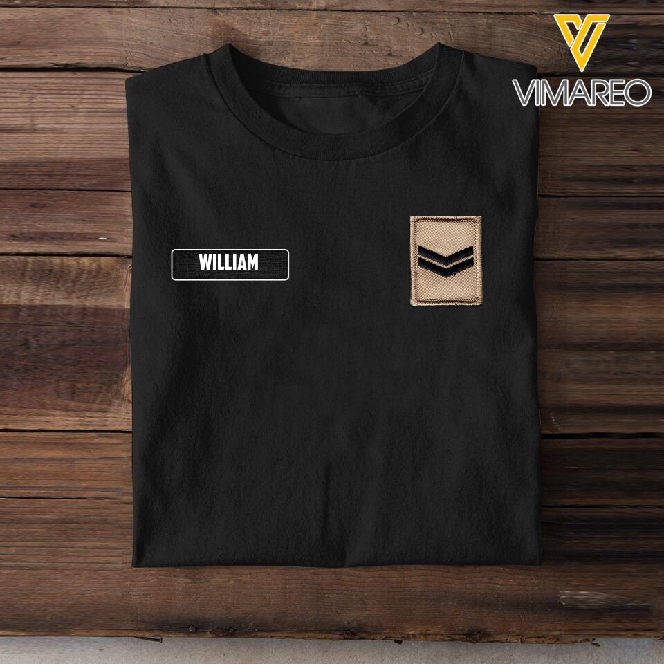 DH Personalized British Soldier Tshirt 3D Printed LN1205