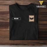 DH Personalized British Soldier Tshirt 3D Printed LN1205