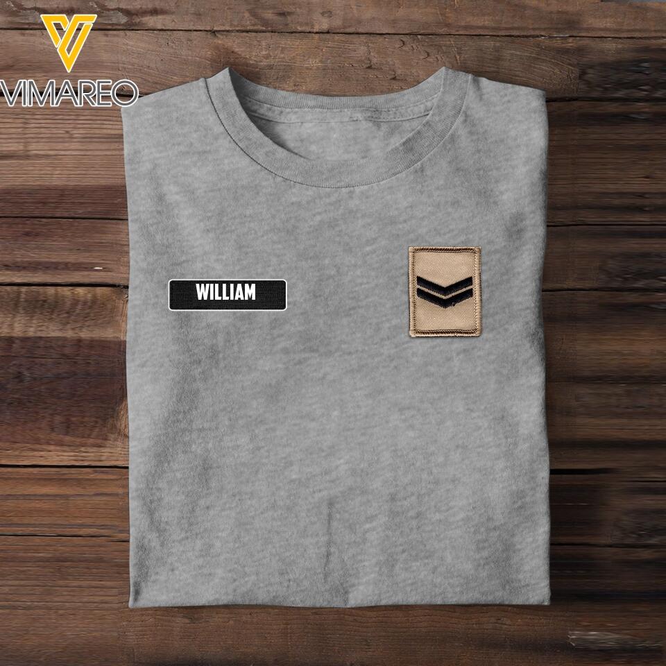 DH Personalized British Soldier Tshirt 3D Printed LN1205