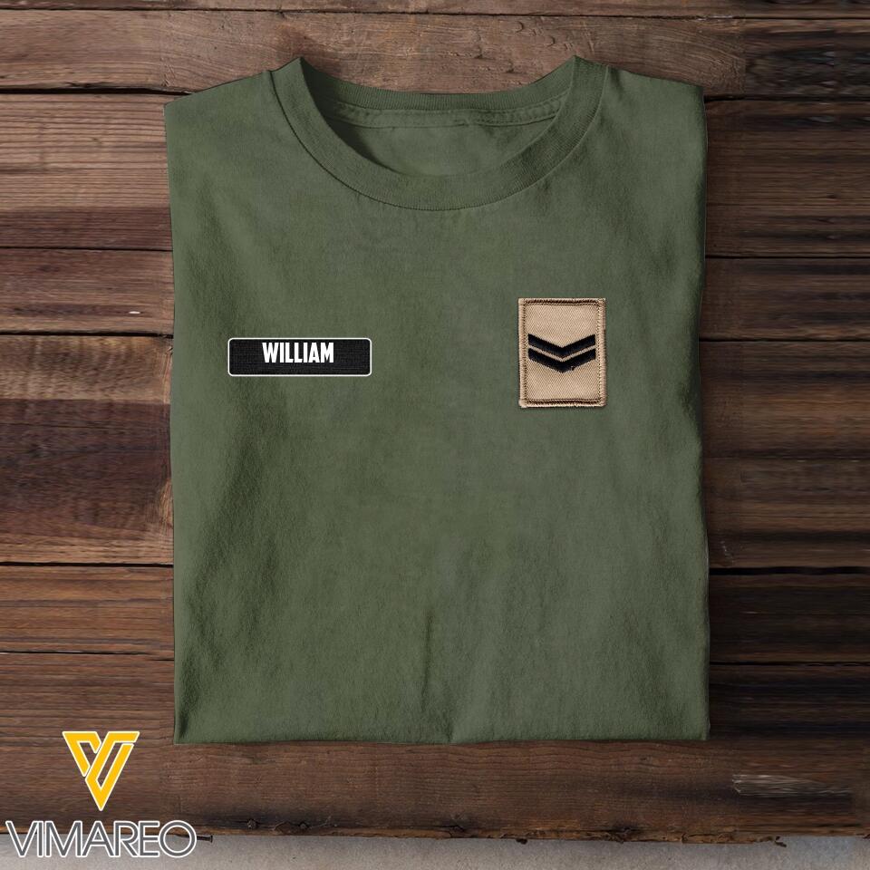 DH Personalized British Soldier Tshirt 3D Printed LN1205