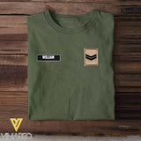 DH Personalized British Soldier Tshirt 3D Printed LN1205