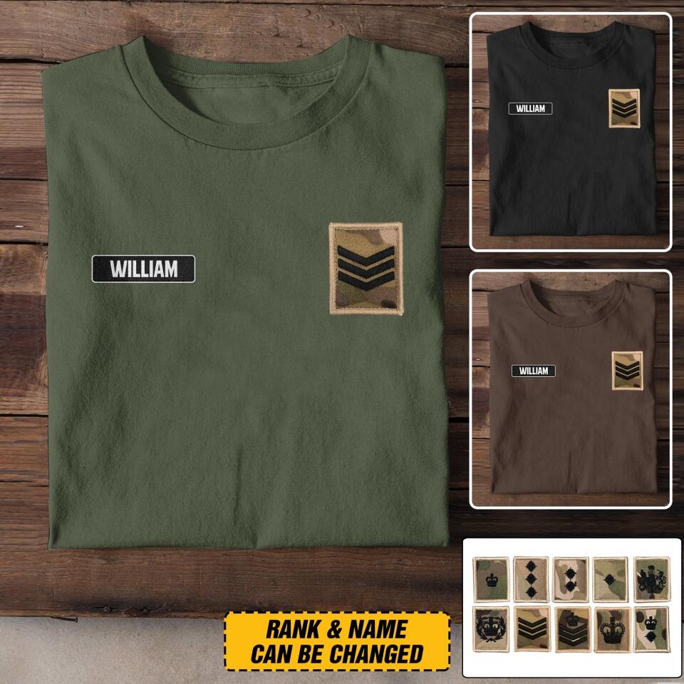 DH Personalized British Soldier Tshirt 3D Printed LN1205