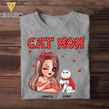 Personalized Cat Mom I Love Cat Tshirt Printed 22NOV-DT01