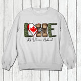 Personalized Love My Canadian Veteran Husband Tshirt Hoodie Or Sweatshirt Printed QTHQ1211