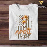 Personalized Birthday month flower April girl Sweatshirt, Tshirt Printed QTDT0102