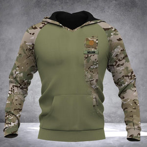 Personalized US Solider/ Veteran Once A Soldier Always A Soldier Name and Rank Camo Hoodie 3D Printed QTDT0602