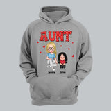Personalized Aunt Kid Heart  Tshirt Hoodie Or Sweatshirt Printed 22NOV-DT08