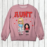Personalized Aunt Kid Heart  Tshirt Hoodie Or Sweatshirt Printed 22NOV-DT08