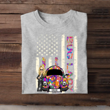 Personalized Bug Lady Hippie Girl Colorful Flag TShirt Printed QTTB1906