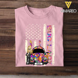 Personalized Bug Lady Hippie Girl Colorful Flag TShirt Printed QTTB1906