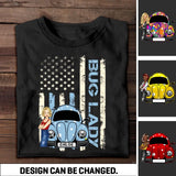 Personalized Bug Lady Hippie Girl Colorful Flag TShirt Printed QTTB1906