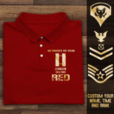 Personalized On Fridays We Wear Red US Rank Polo Shirt Printed PVD23154