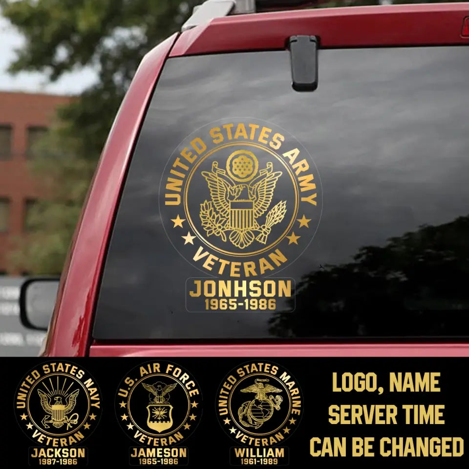 Personalized Australian Veteran Decal Printed QTKH740