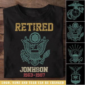 Personalized Retired Military Unit Logo T-shirt Printed KVH23810