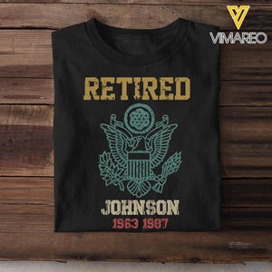 Personalized Retired Military Unit Logo T-shirt Printed KVH23810