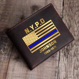 Personalized US Police Department Custom Name Leather Wallet KVH23819
