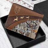 Personalized Deer Hunting Camouflage Leather Wallet 3D Print QTPN820