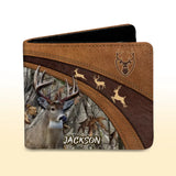 Personalized Deer Hunting Camouflage Leather Wallet 3D Print QTPN820