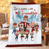 Personalized Life Is Better With Grandkids Sherpa or Fleece Blanket Printed HTHHN23832