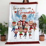 Personalized Life Is Better With Grandkids Sherpa or Fleece Blanket Printed HTHHN23832