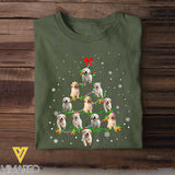 Personalized Upload Your Dog Photo Christmas Tree T-shirt Printed HN23836