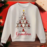 Personalized Reindeer And String Light Tree Sweater Printed NTMTHN23863