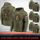 Personalized US Military Rank Custom Name & Served Time Hoodie 3D Printed PTN23865
