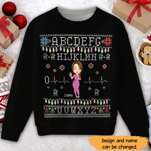 Personalized Nurse Name Xmas Gift Sweatshirt Printed HN23892