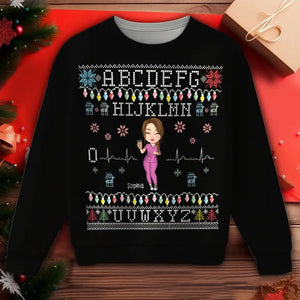 Personalized Nurse Name Xmas Gift Sweatshirt Printed HN23892