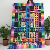 Personalized Upload Your Photo Custom Family Name Sherpa or Fleece Blanket Printed NMTVQ23930