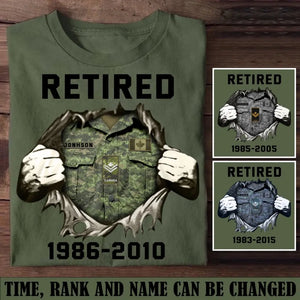 Personalized Retired Canadian Rank Camo T-shirt Printed KVH23928