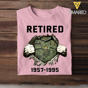 Personalized Retired Canadian Rank Camo T-shirt Printed KVH23928