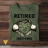 Personalized Retired Canadian Rank Camo T-shirt Printed KVH23928