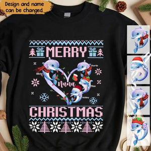 Personalized Dolphin Merry Christmas Sweatshirt Printed NMTVQ23927