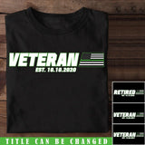 Personalized US Veteran Retired T-shirt Printed QTKVH966