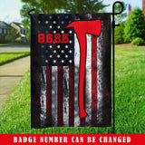 Personalized US Firefighter Garden Flag Printed KVH23975