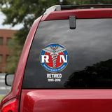 Personalized Retired Nurse Logo Decal Printed KH987