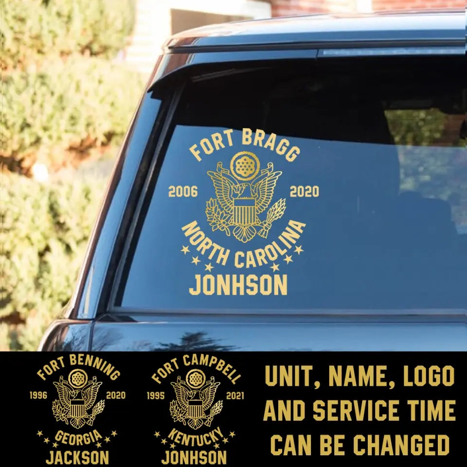 Personalized Military Branch Custom Name Decal Printed QTKH991